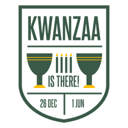Kwanzaa badges kwanzaa is here lettering PNG Design