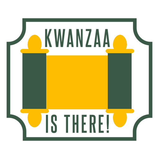 Kwanzaa Abzeichen Kwanzaa ist dort Schriftzug PNG-Design