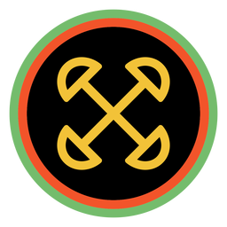Kwanzaa Abzeichen Ujima dunkel PNG-Design