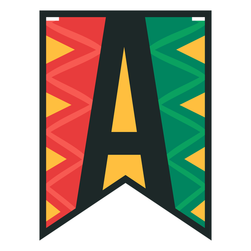 Kwanzaa Banner Buchstaben a PNG-Design