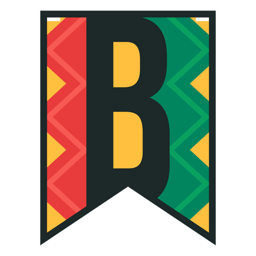 Kwanzaa banner letras b Diseño PNG