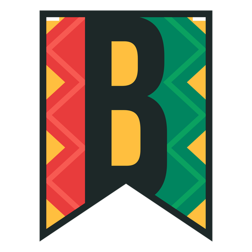 Kwanzaa banner letras b Desenho PNG