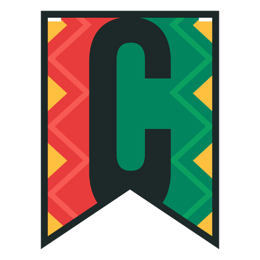 Kwanzaa Banner Buchstaben c PNG-Design