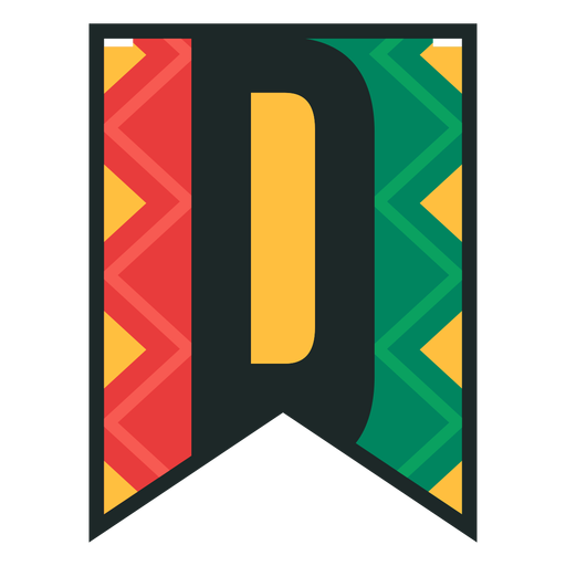 Kwanzaa Banner Buchstaben d PNG-Design