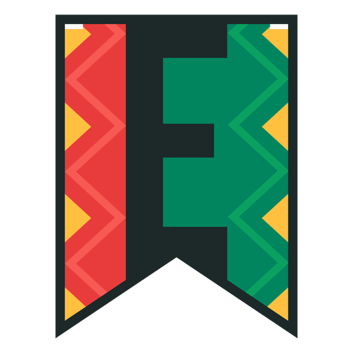 Kwanzaa Banner Buchstaben e PNG-Design