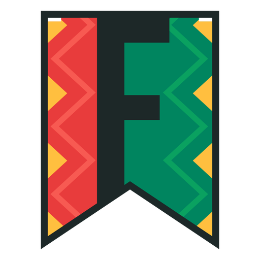 Kwanzaa Banner Buchstaben f PNG-Design