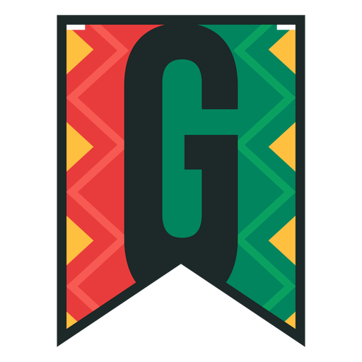 Kwanzaa Banner Buchstaben g PNG-Design