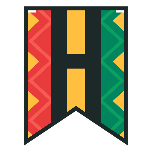 Kwanzaa Banner Buchstaben h PNG-Design
