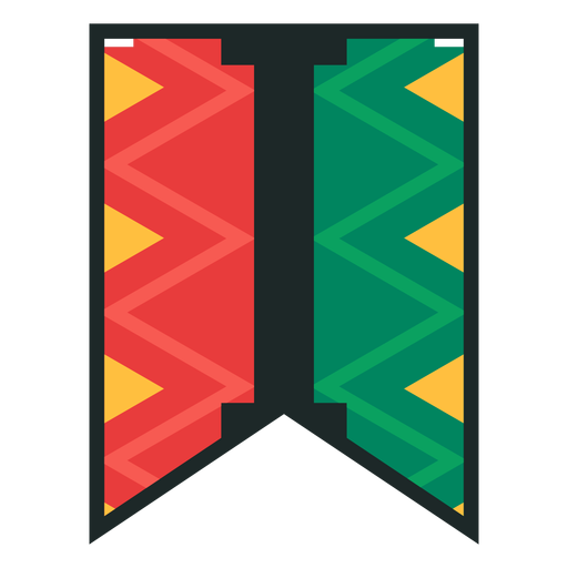 Kwanzaa Banner Buchstaben i PNG-Design