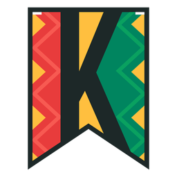 Kwanzaa banner letters k PNG Design