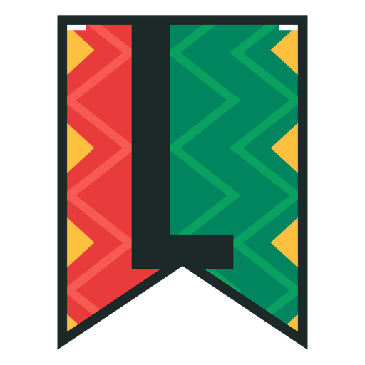 Kwanzaa banner letras l Desenho PNG