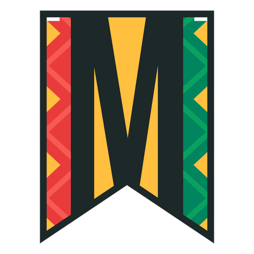 Kwanzaa Banner Buchstaben m PNG-Design