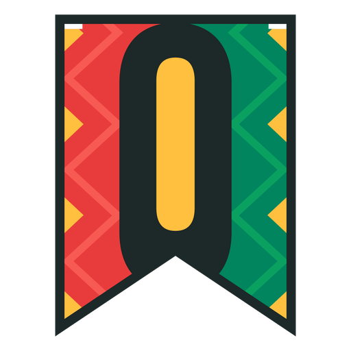 Kwanzaa Banner Buchstaben o PNG-Design
