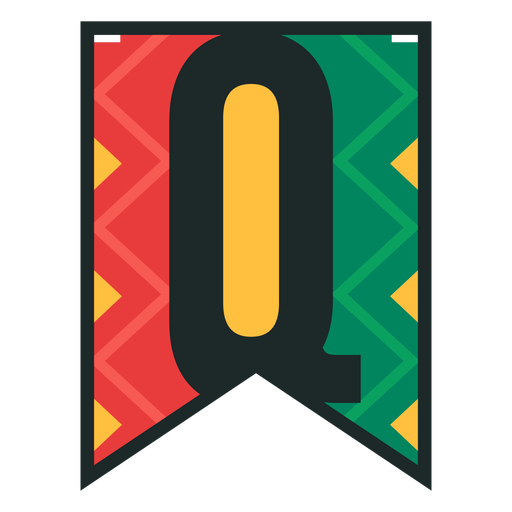 Kwanzaa Banner Buchstaben q PNG-Design