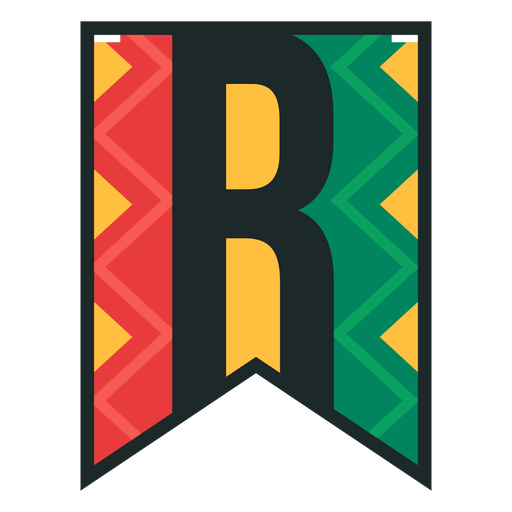Kwanzaa Banner Buchstaben r PNG-Design