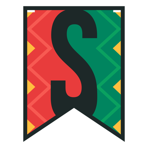 Kwanzaa banner letters s PNG Design