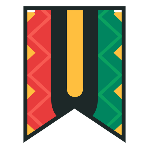 Kwanzaa Banner Buchstaben u PNG-Design