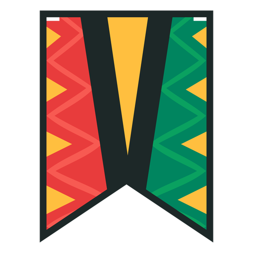 Kwanzaa Banner Buchstaben v PNG-Design
