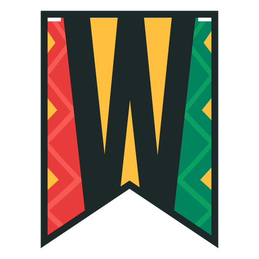 Kwanzaa banner letras w Diseño PNG