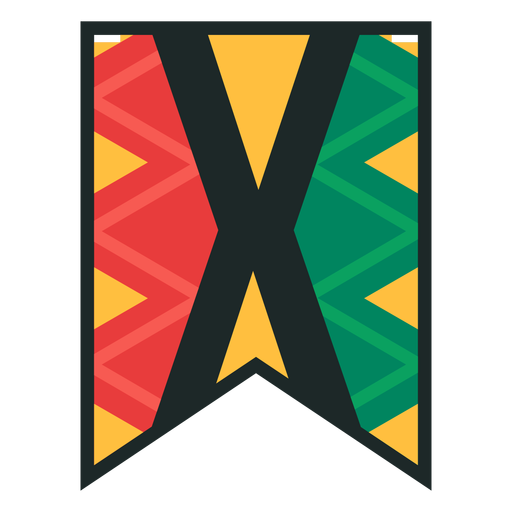 Kwanzaa Banner Buchstaben x PNG-Design