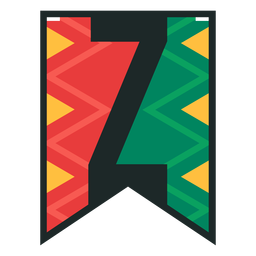 Kwanzaa Banner Buchstaben z PNG-Design