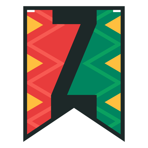 Kwanzaa banner letras z Diseño PNG