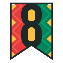 Números do banner Kwanzaa oito Desenho PNG