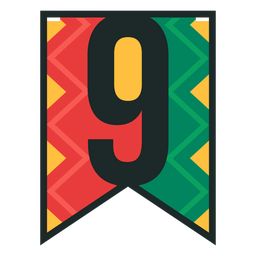 Kwanzaa Banner Numbers Nine PNG & SVG Design For T-Shirts