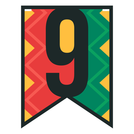 Kwanzaa Banner Nummer neun PNG-Design