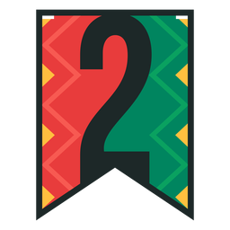 Números do banner Kwanzaa dois Desenho PNG Transparent PNG