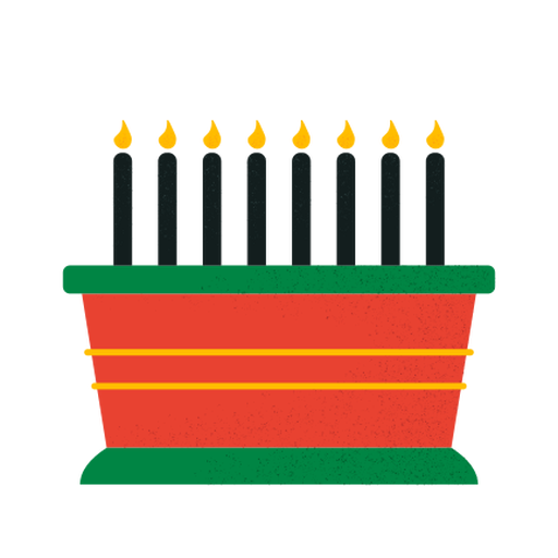 Kwanzaa Kerzenschale PNG-Design