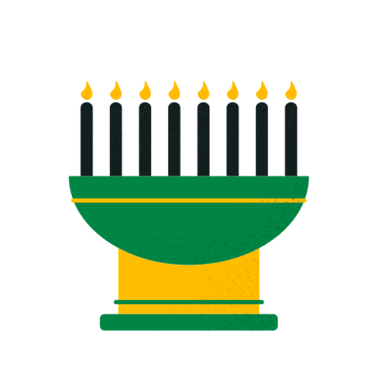 Kwanzaa candles kinara PNG Design