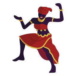 Personagem Kwanzaa dançando mulher vermelha Desenho PNG