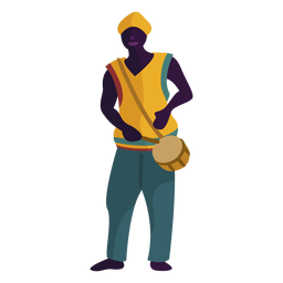 Kwanzaa character man with drum Transparent PNG
