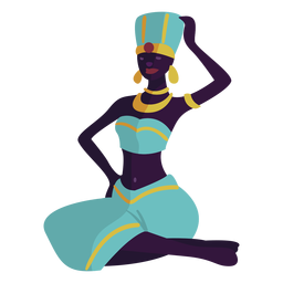 Kwanzaa personaje sentado mujer Diseño PNG