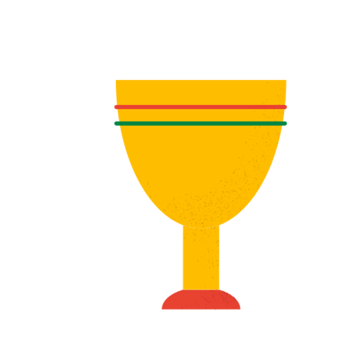 Kwanzaa cup yellow PNG Design