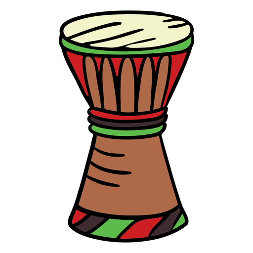 Kwanzaa djembe hand drawn color PNG Design