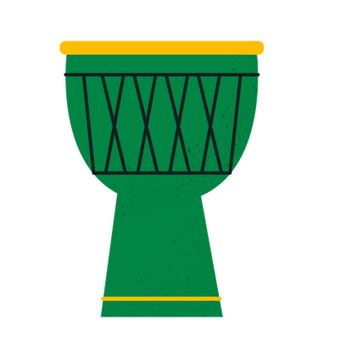 Kwanzaa tambor verde Desenho PNG