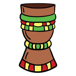 Kwanzaa Drum Hand Drawn Color PNG & SVG Design For T-Shirts