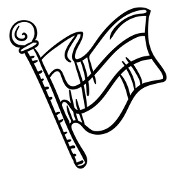 Kwanzaa flag hand drawn PNG Design