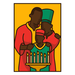 Kwanzaa Illustrationsfamilie PNG-Design