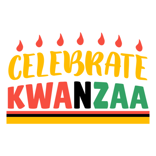Las letras de Kwanzaa celebran kwanzaa Diseño PNG