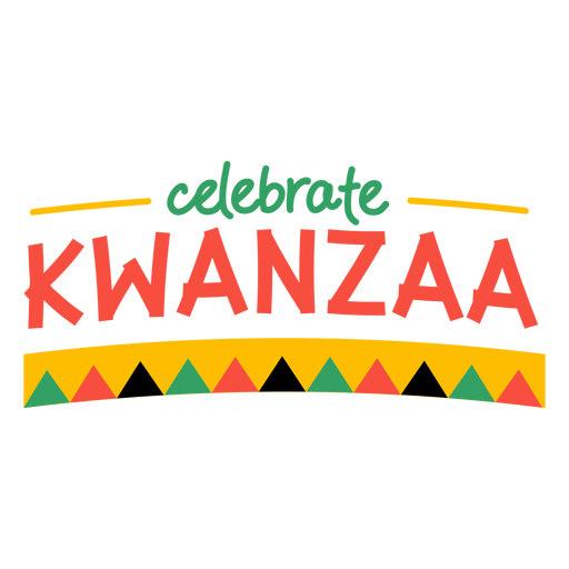 Kwanzaa Schriftzug feiern Kwanzaa Flaggen PNG-Design