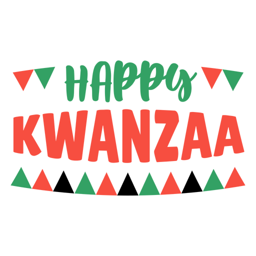 Kwanzaa lettering happy kwanzaa Desenho PNG