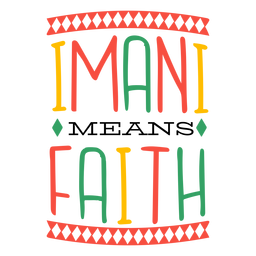 Kwanzaa letras imani significa rombo de fe