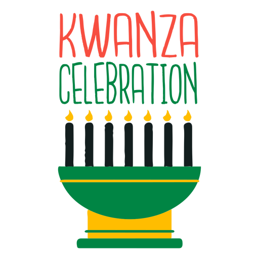 Celebración de kwanzaa de letras de Kwanzaa Diseño PNG