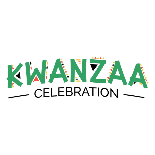 Kwanzaa lettering kwanzaa celebração verde Desenho PNG