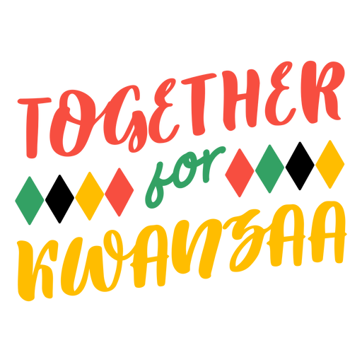 Letras de Kwanzaa juntas para kwanzaa