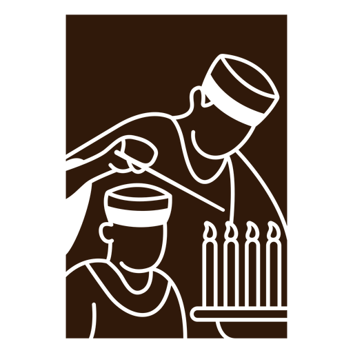 Kwanzaa man with son PNG Design