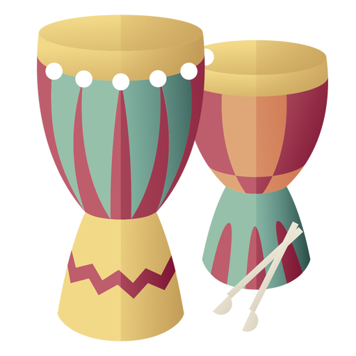 Gradiente de tambores de s?mbolos Kwanzaa Desenho PNG